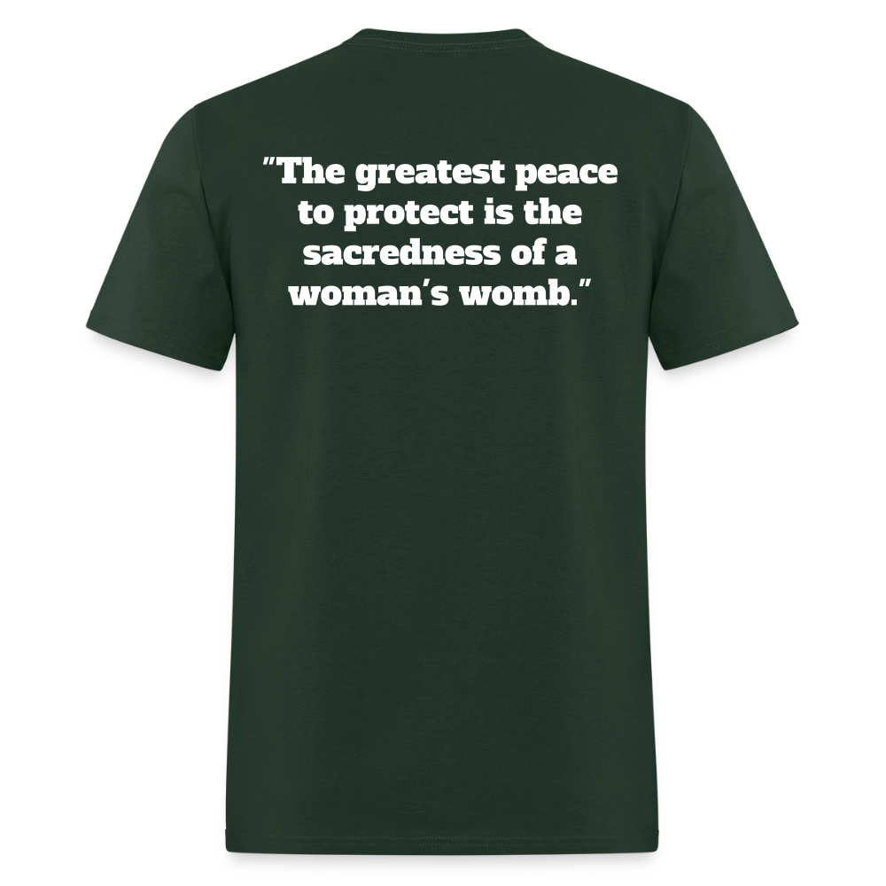 Protect Your Peace Security Men's Tee - White Logo - forest green
