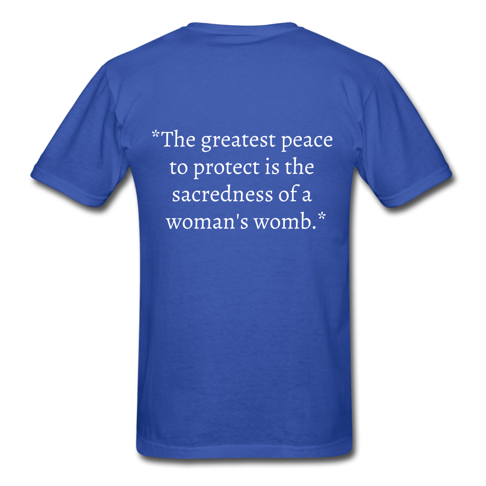 Protect Your Peace T-Shirt - White - royal blue