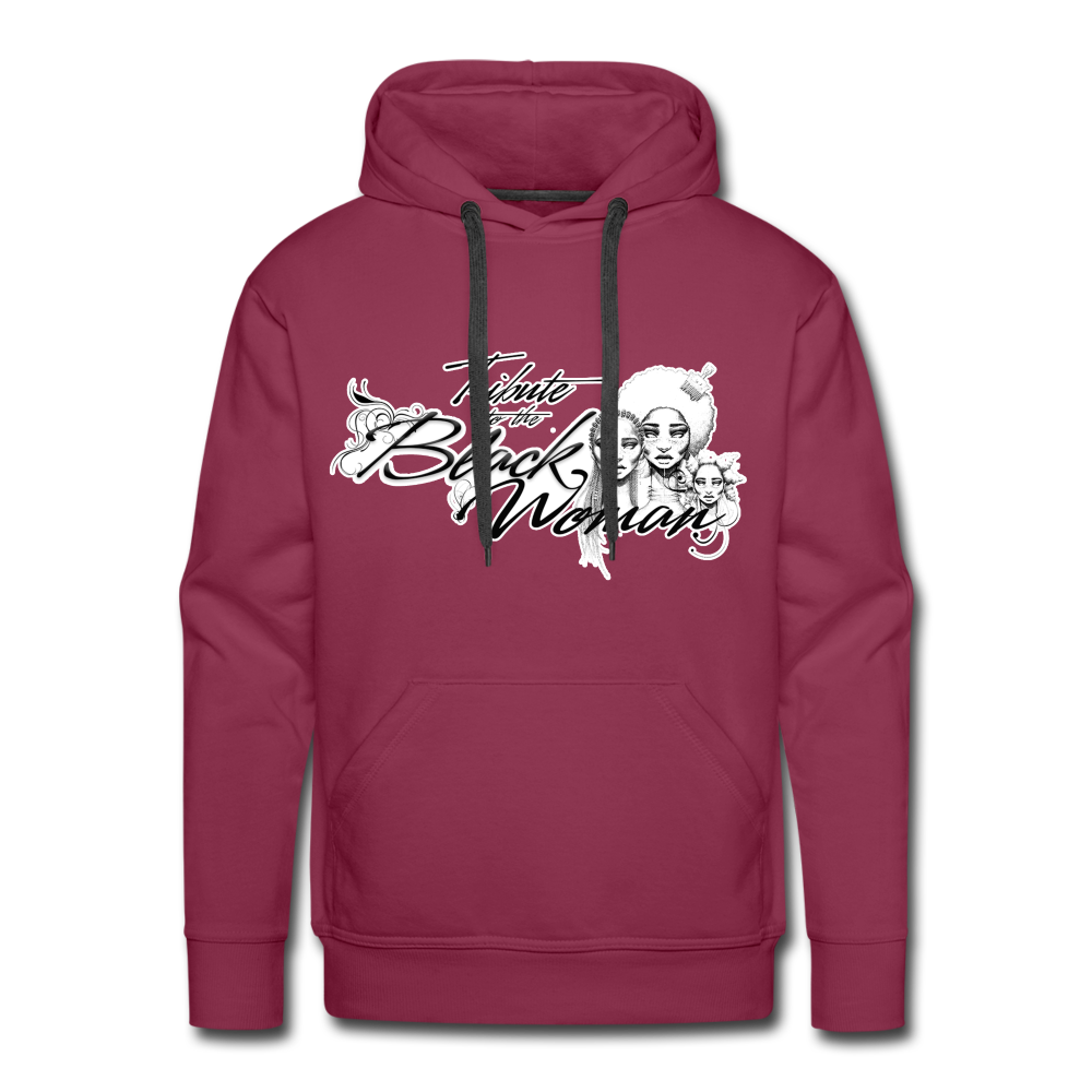 "Tribute to the Black Woman" Men's Hoodie - burgundy