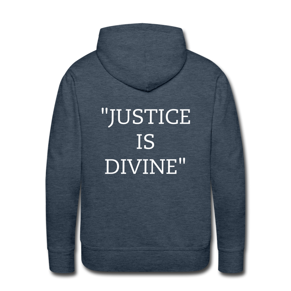 "Tribute to the Black Woman" Men's Hoodie - heather denim