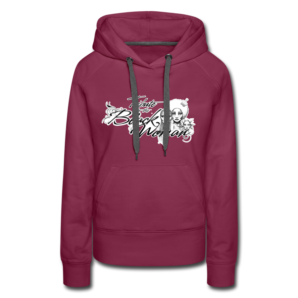 "Tribute to the Black Woman" Women's Hoodie - burgundy