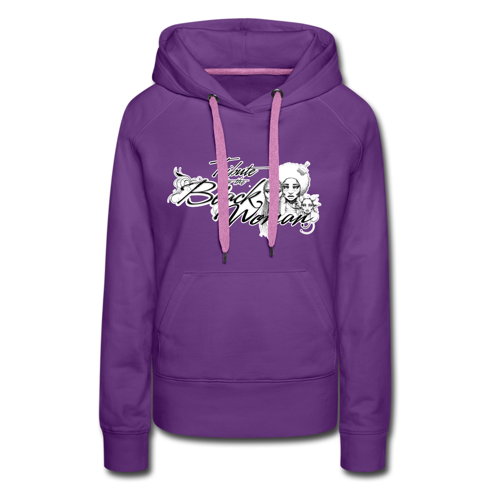 "Tribute to the Black Woman" Women's Hoodie - purple