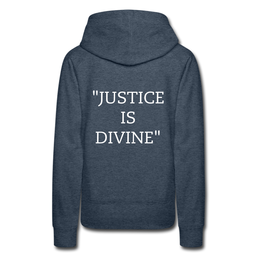 "Tribute to the Black Woman" Women's Hoodie - heather denim