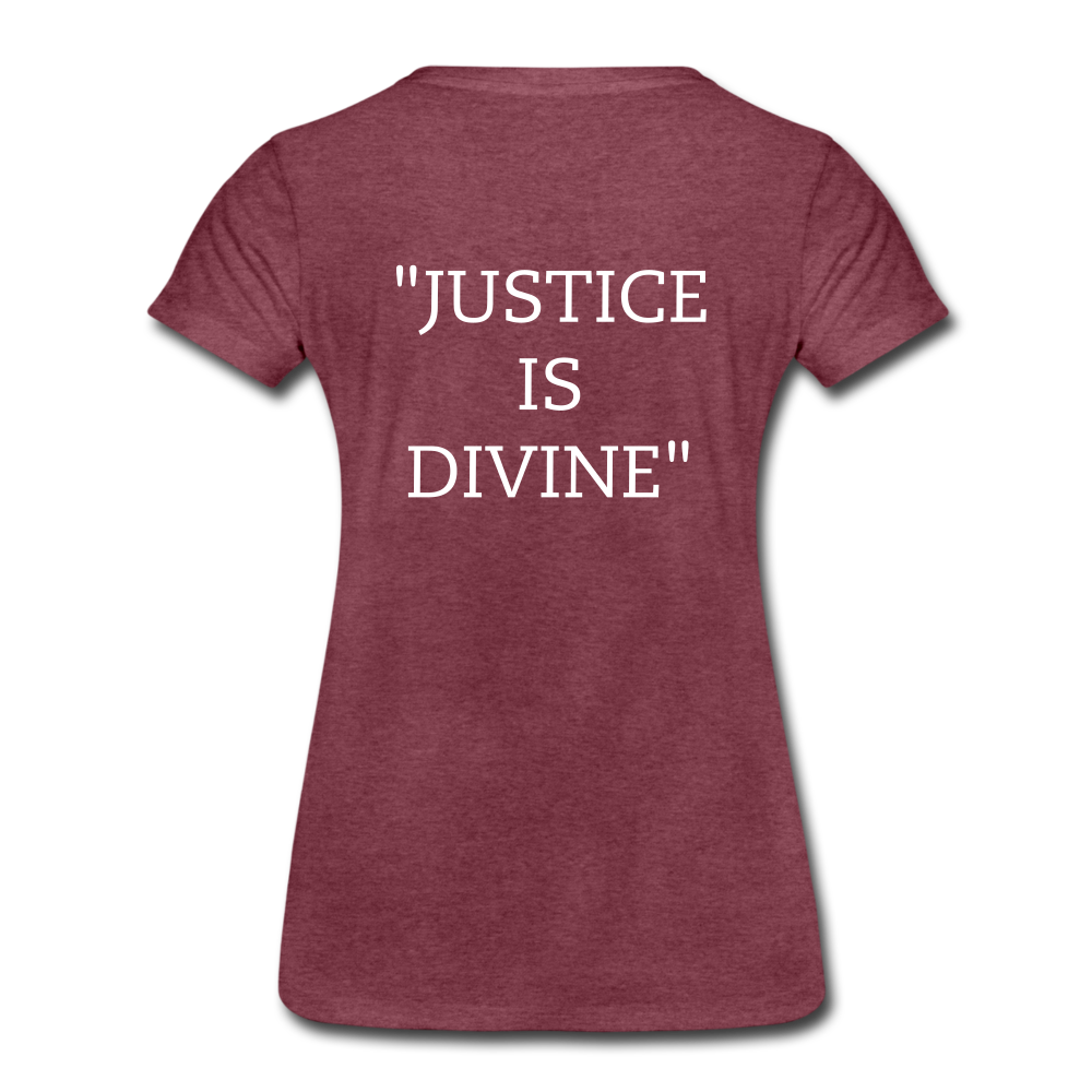 "Tribute to the Black Woman" Women's Tee - heather burgundy