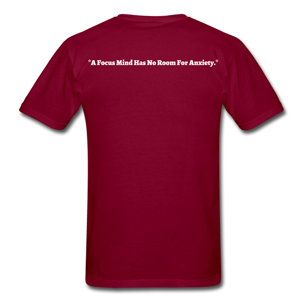 Wrath of God Unisex Tee -White Logo - burgundy