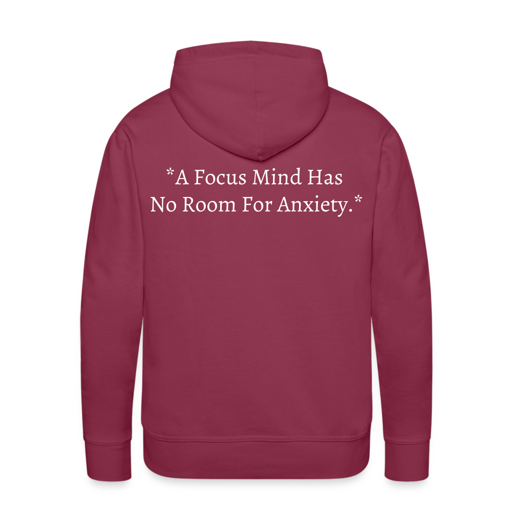 "Wrath of God" Premium Hoodie - White Logo - burgundy