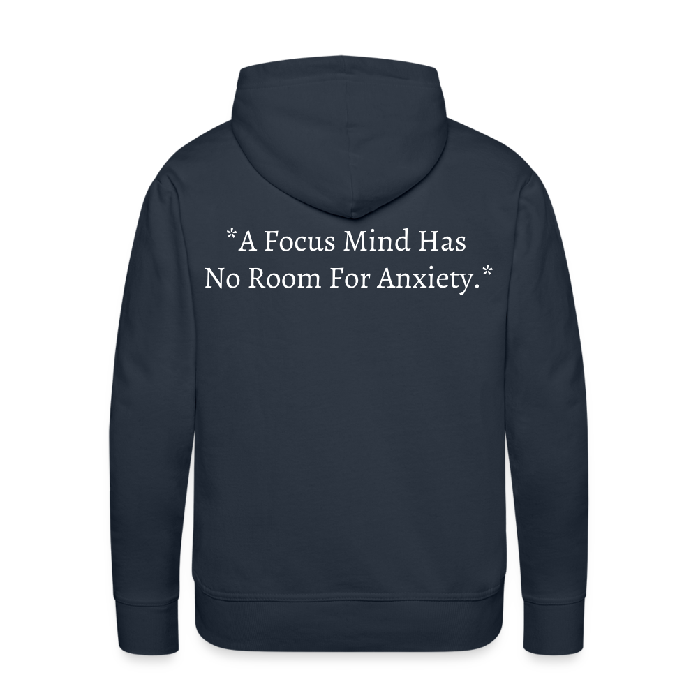 "Wrath of God" Premium Hoodie - White Logo - navy