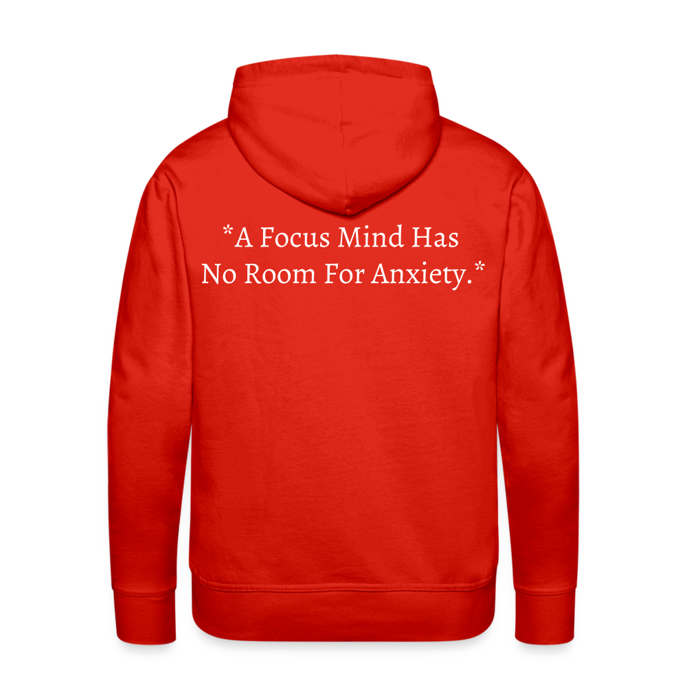 "Wrath of God" Premium Hoodie - White Logo - red