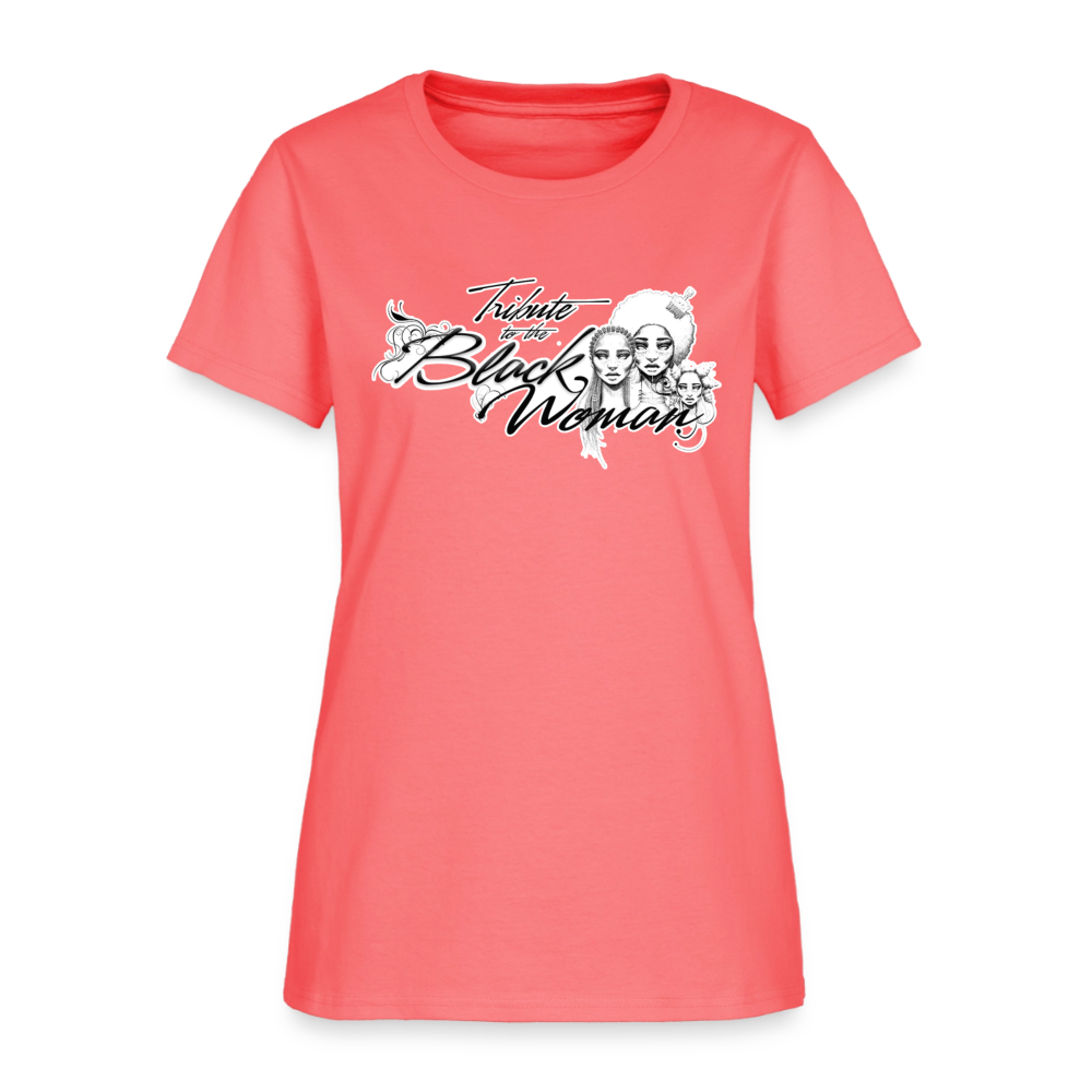 "Tribute to the Black Woman" Women's Tee - coral