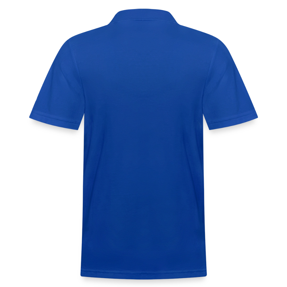 Protect Your Peace Security Men's Polo Tee - White Logo - royal blue