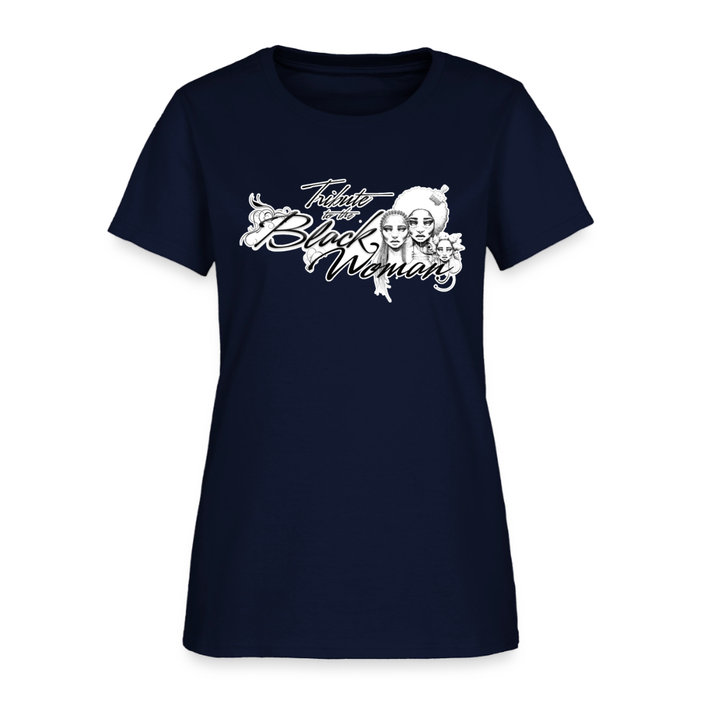 "Tribute to the Black Woman" Women's Tee - navy