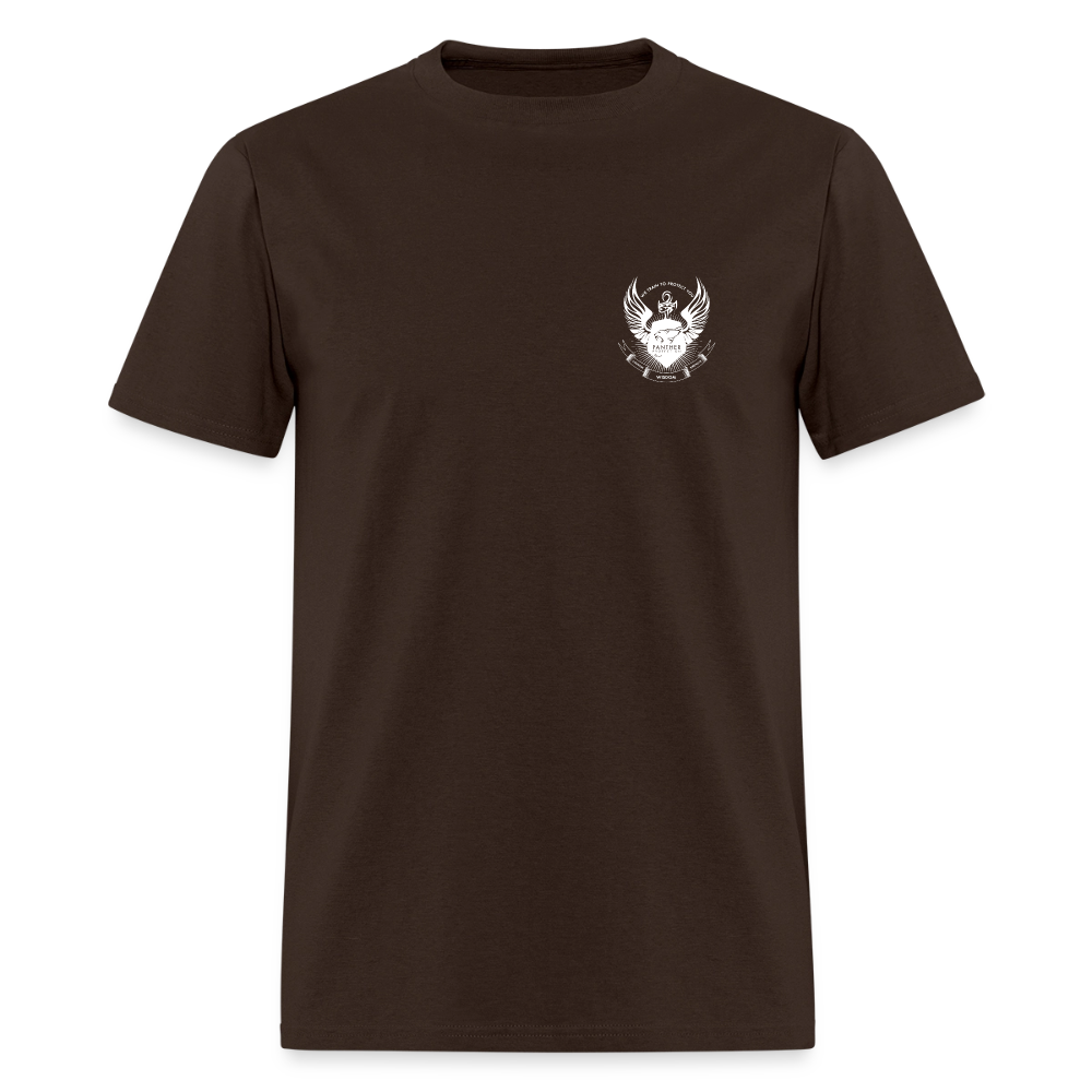 Panther Protection Men's Tee - White Logo - brown