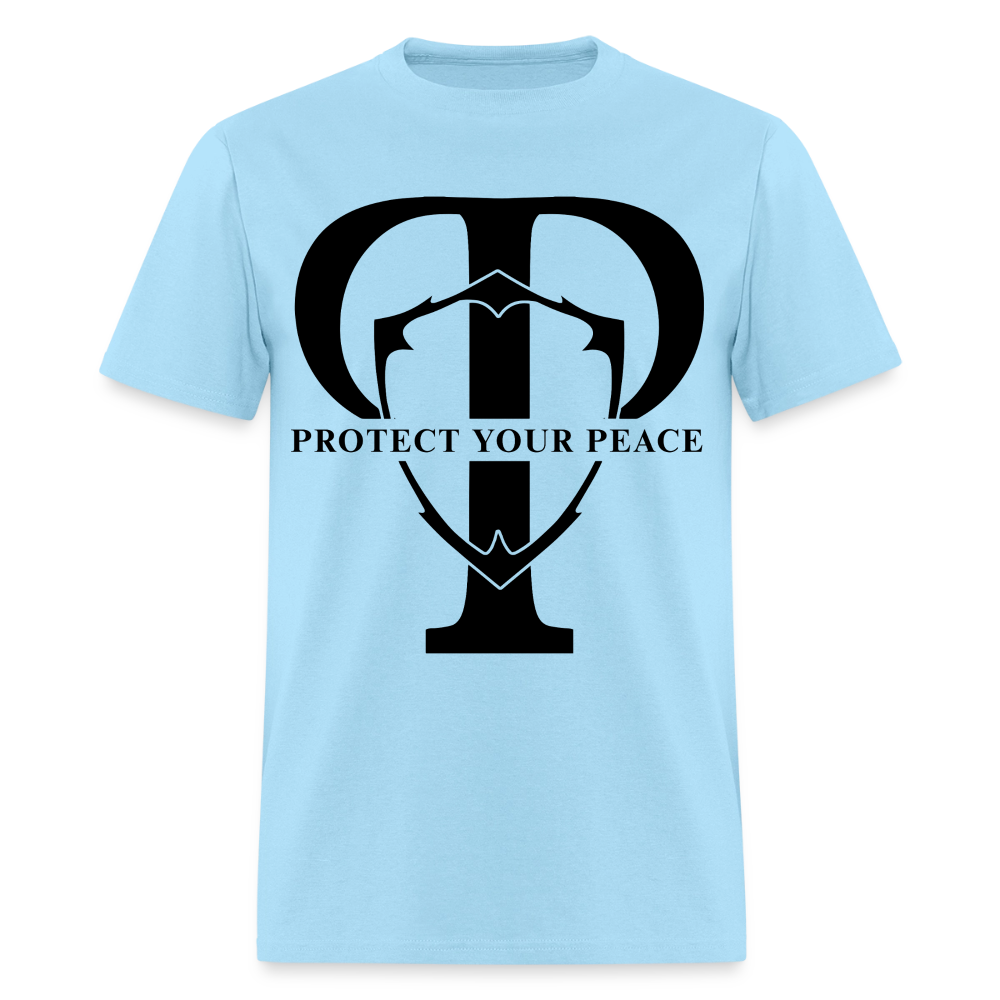 Protect Your Peace T-Shirt - Black - powder blue