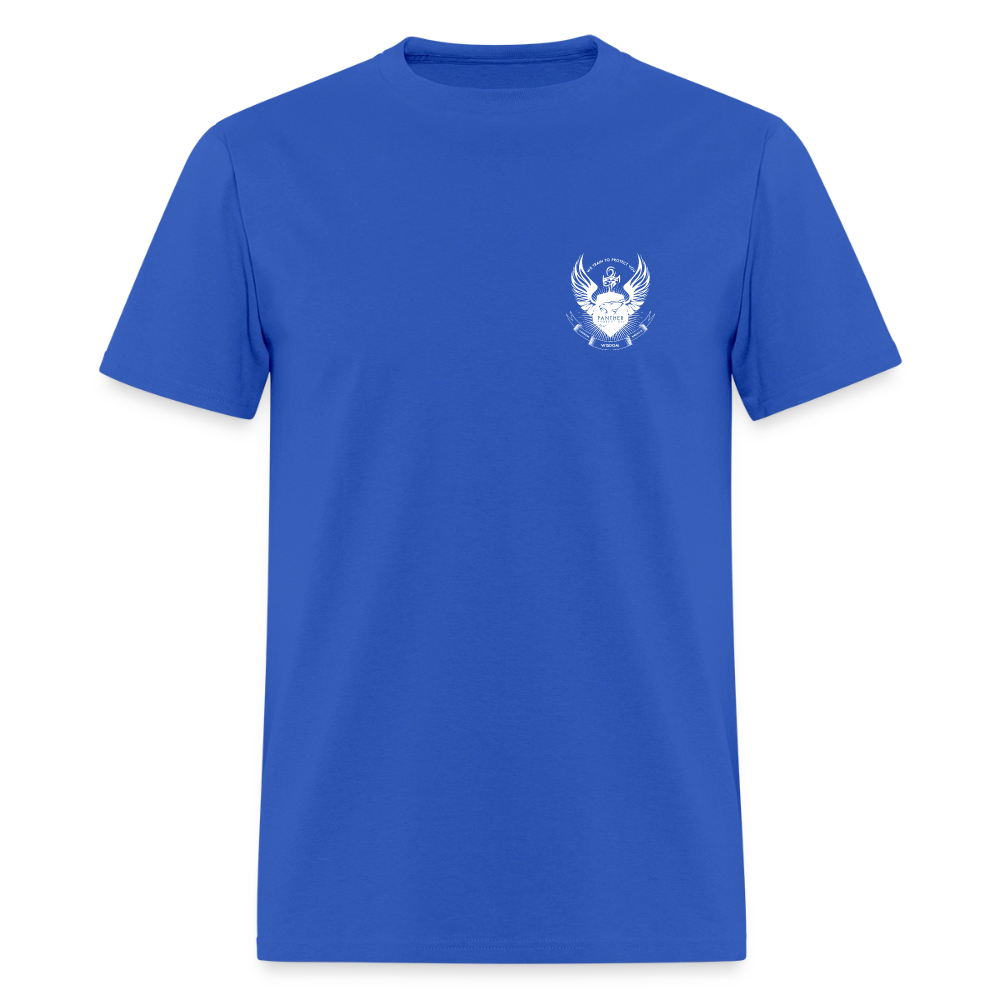 Panther Protection Men's Tee - White Logo - royal blue