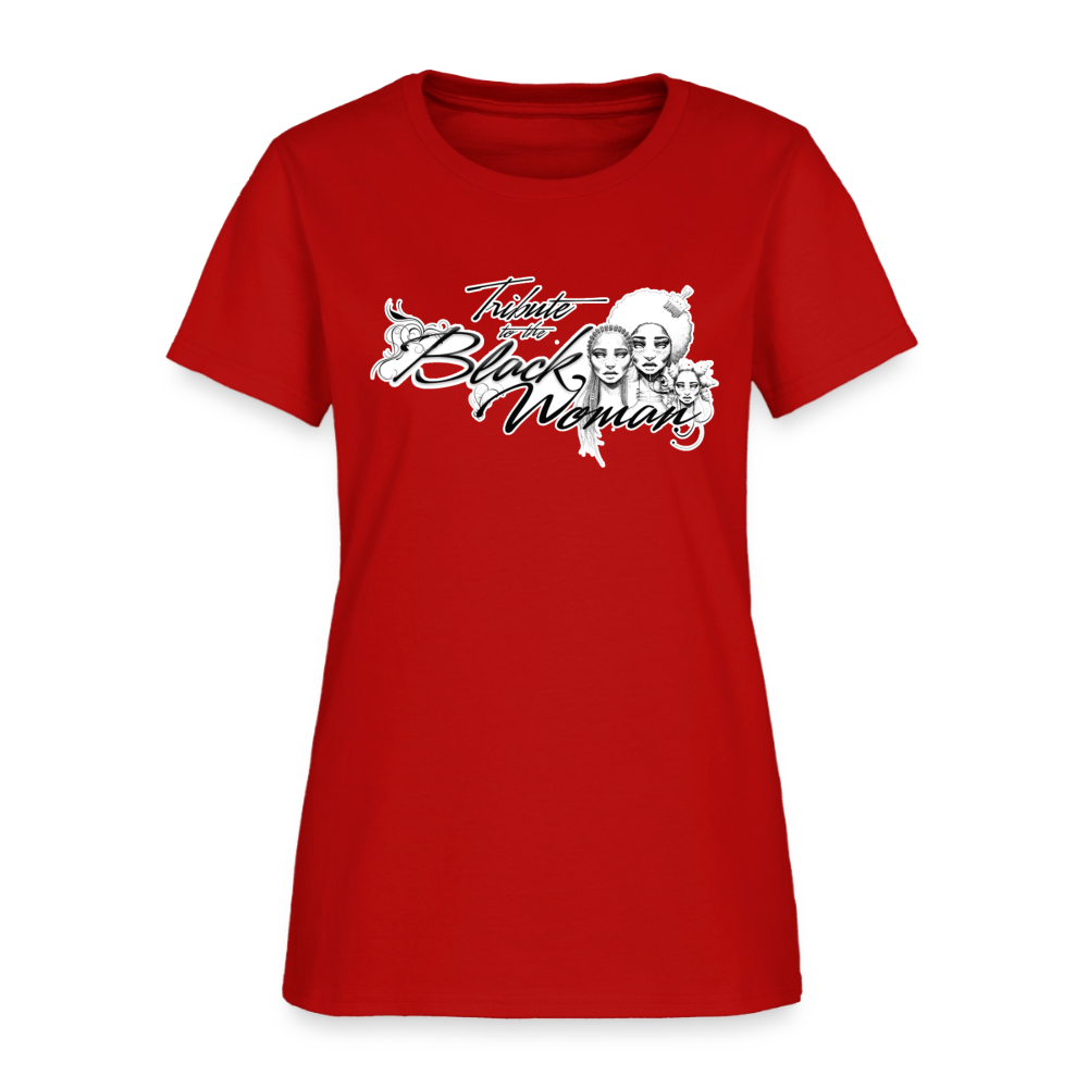 "Tribute to the Black Woman" Women's Tee - red