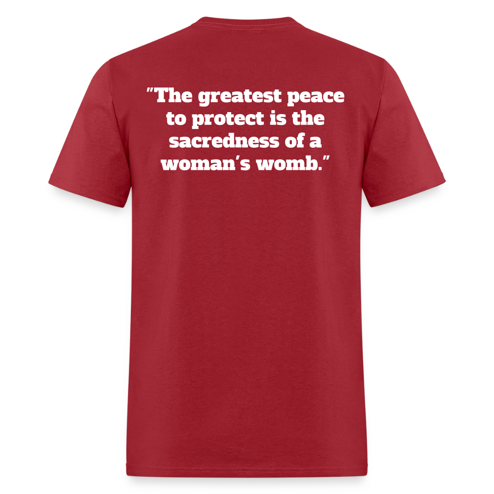 Protect Your Peace Security Men's Tee - White Logo - true red