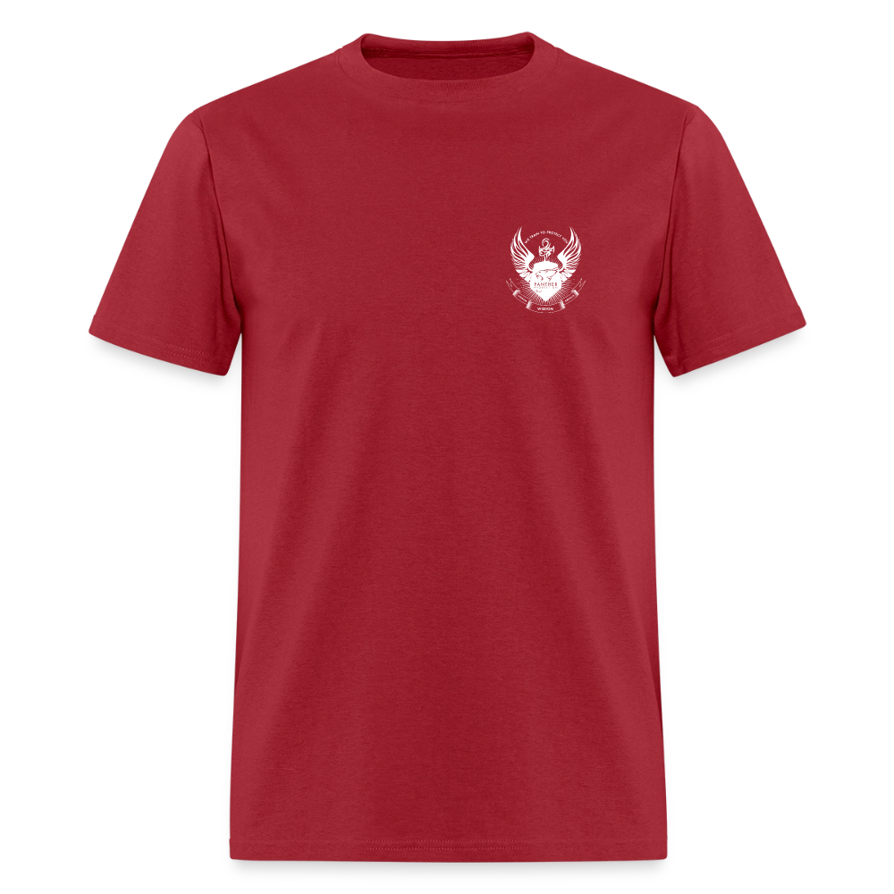Panther Protection Men's Tee - White Logo - true red