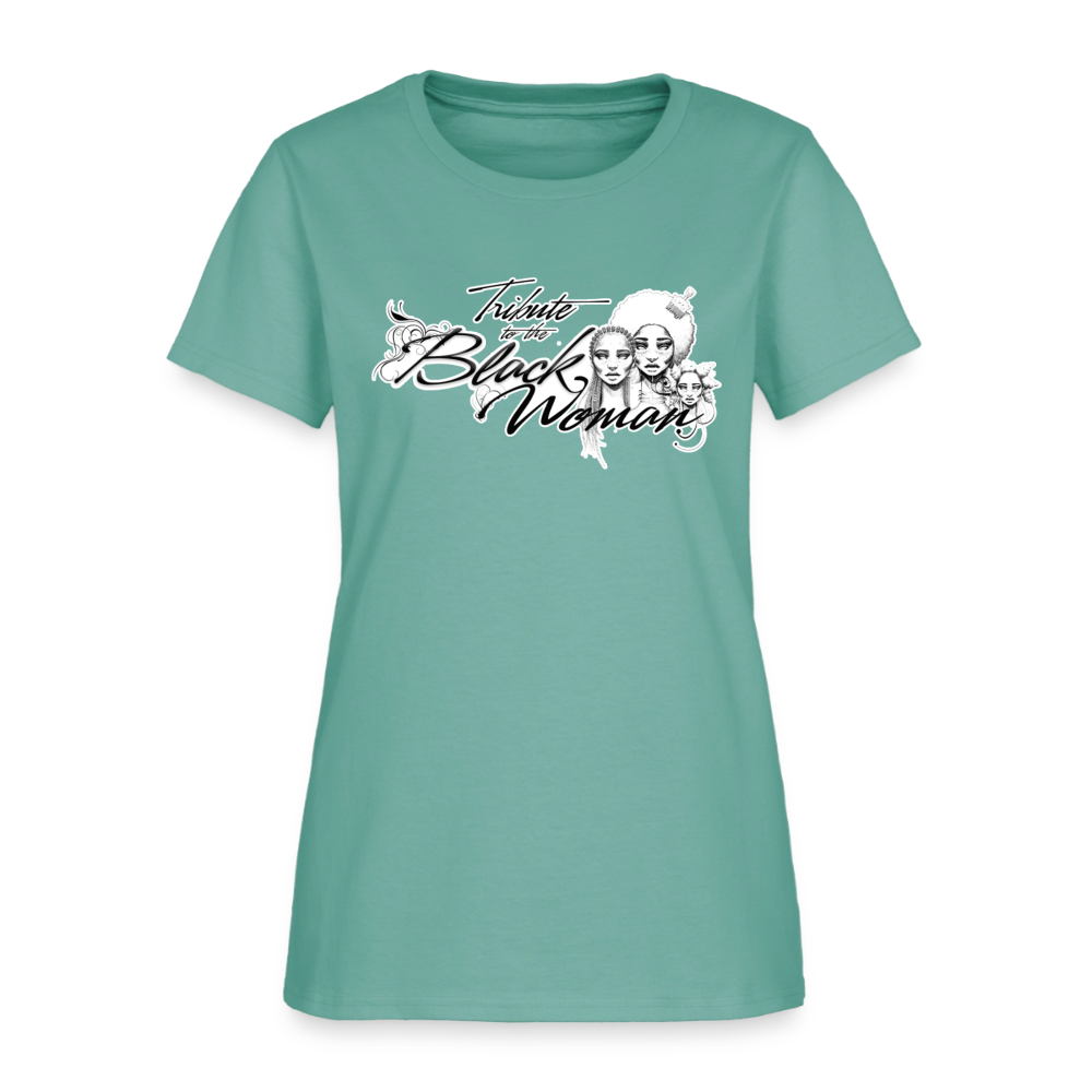"Tribute to the Black Woman" Women's Tee - aquatic