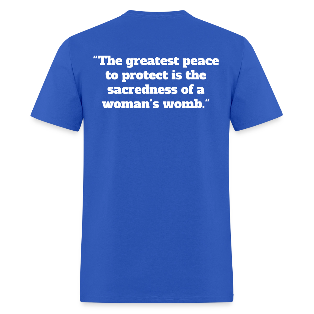 Protect Your Peace Security Men's Tee - White Logo - royal blue