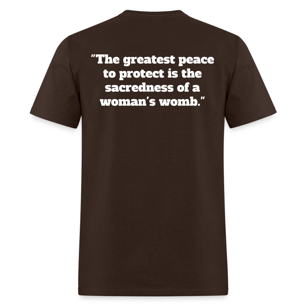 Protect Your Peace Security Men's Tee - White Logo - brown