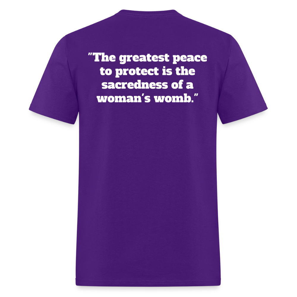 Protect Your Peace Security Men's Tee - White Logo - purple