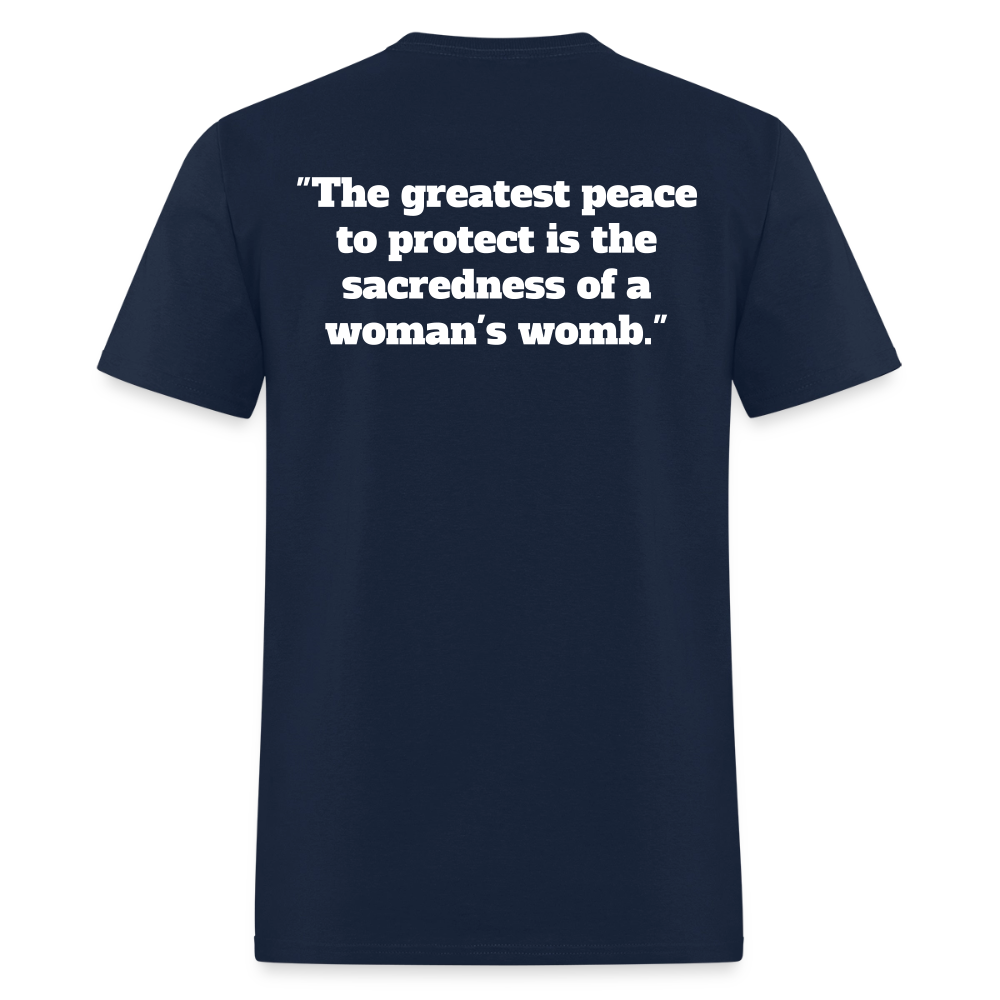 Protect Your Peace Security Men's Tee - White Logo - navy
