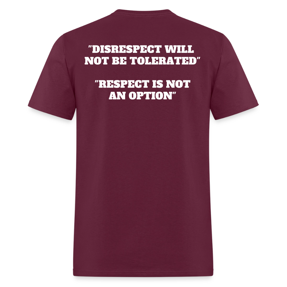 Panther Protection Men's Tee - White Logo - burgundy