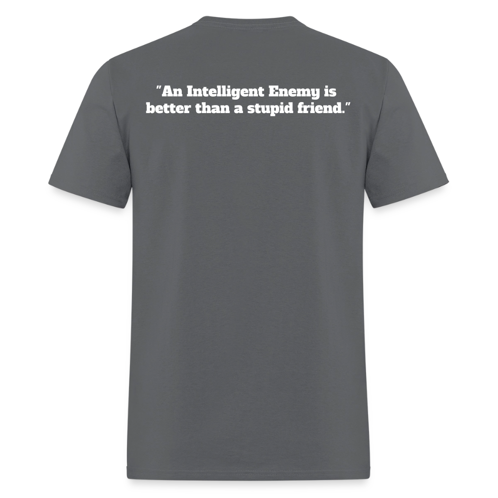 Panther Protection Men's Tee - White Logo - charcoal