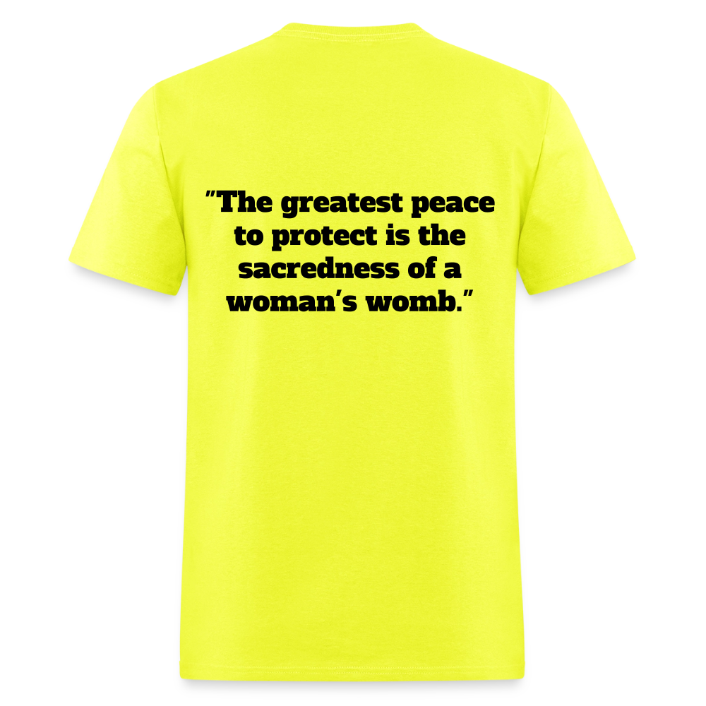 Protect Your Peace T-Shirt - Black - safety green