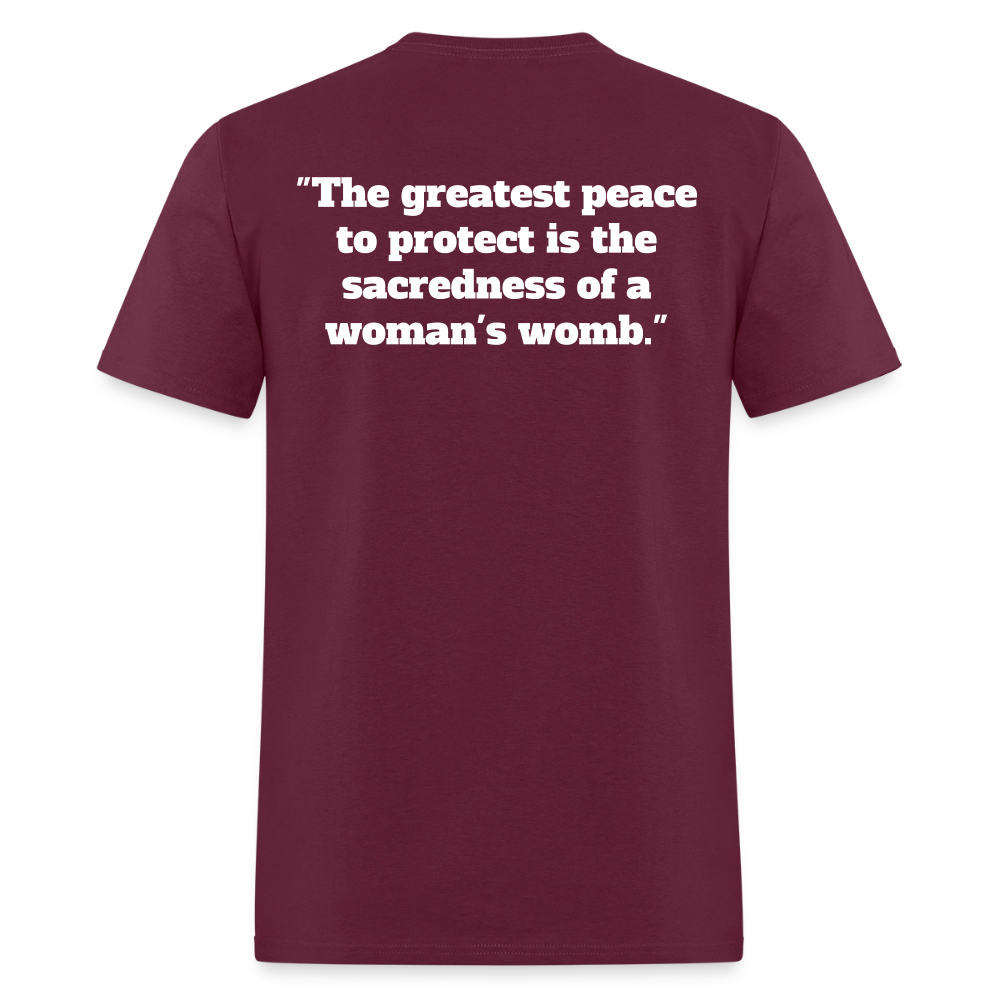 Protect Your Peace Security Men's Tee - White Logo - burgundy