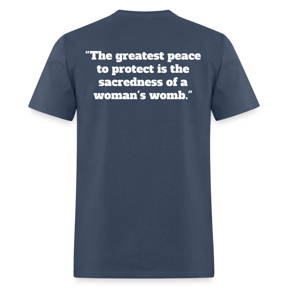Protect Your Peace Security Men's Tee - White Logo -  blue dusk