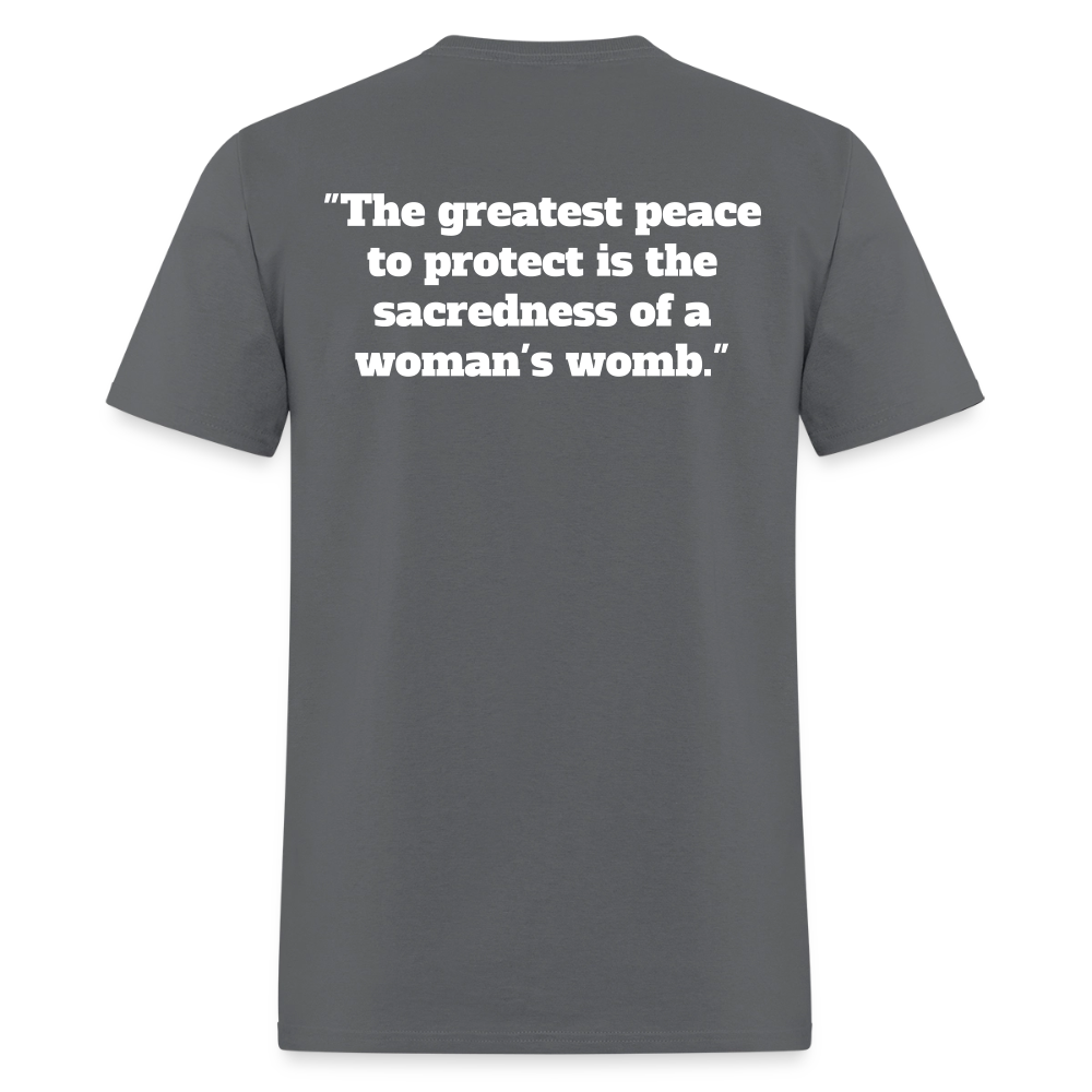 Protect Your Peace Security Men's Tee - White Logo - charcoal