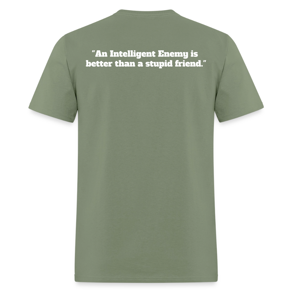 Panther Protection Men's Tee - White Logo - military green