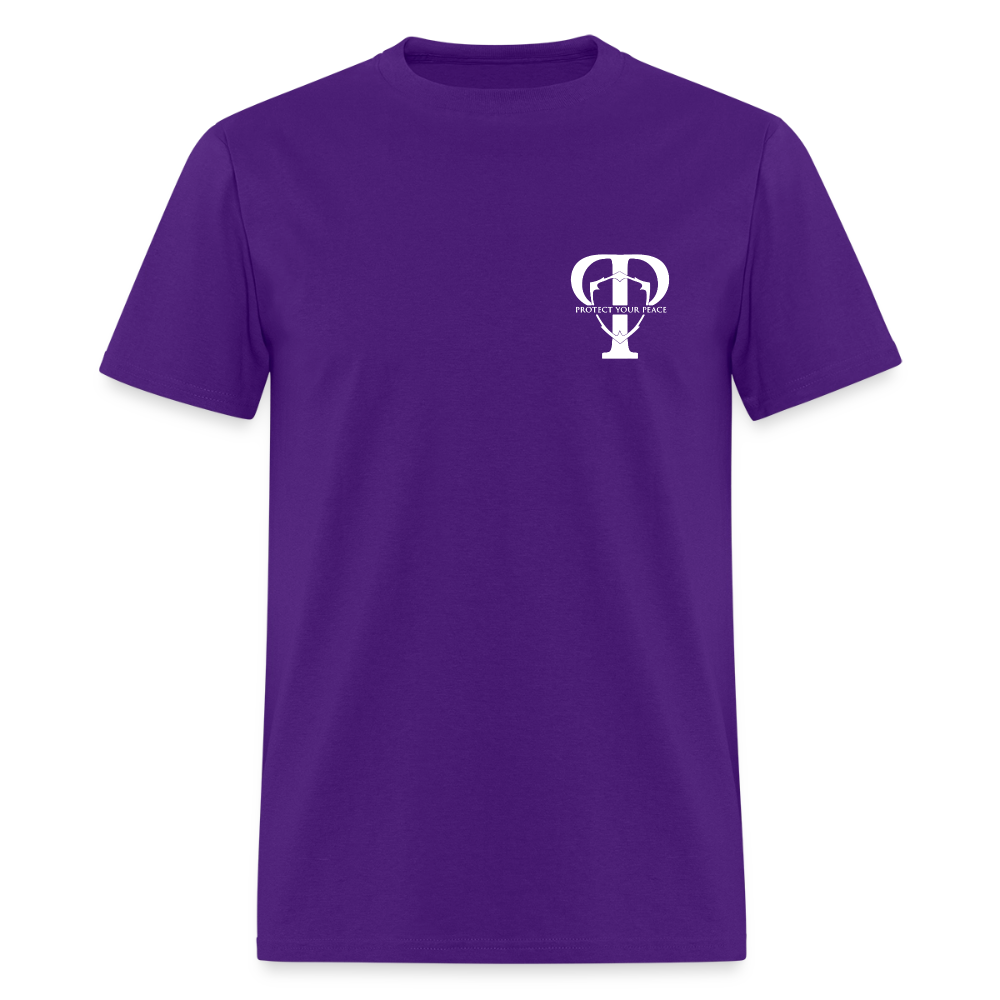 Protect Your Peace Security Men's Tee - White Logo - purple