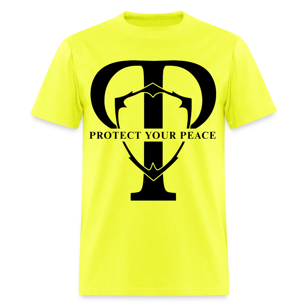 Protect Your Peace T-Shirt - Black - safety green