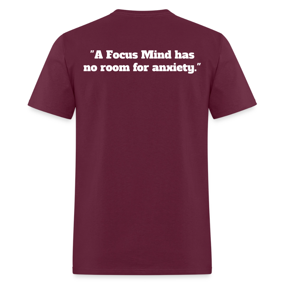 Panther Protection Men's Tee - White Logo - burgundy
