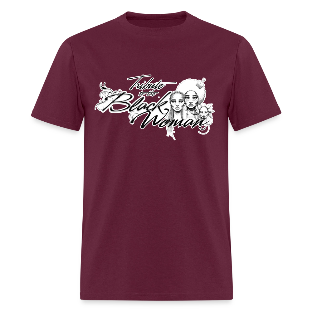 "Tribute to the Black Woman" Unisex Tee - burgundy