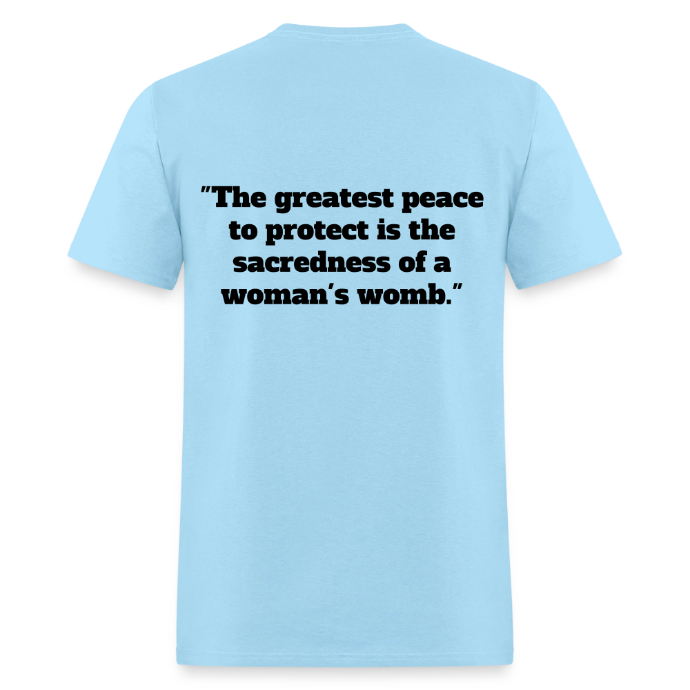 Protect Your Peace T-Shirt - Black - powder blue