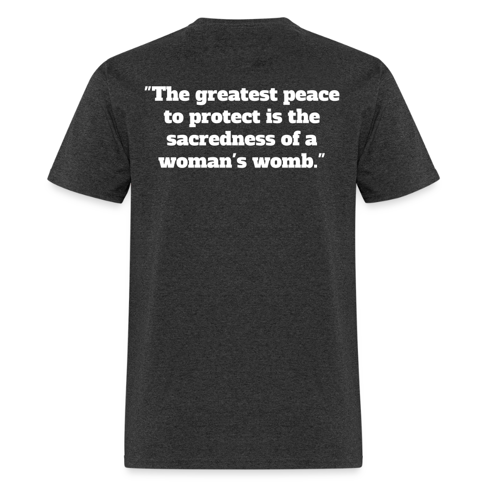 Protect Your Peace Security Men's Tee - White Logo - heather black