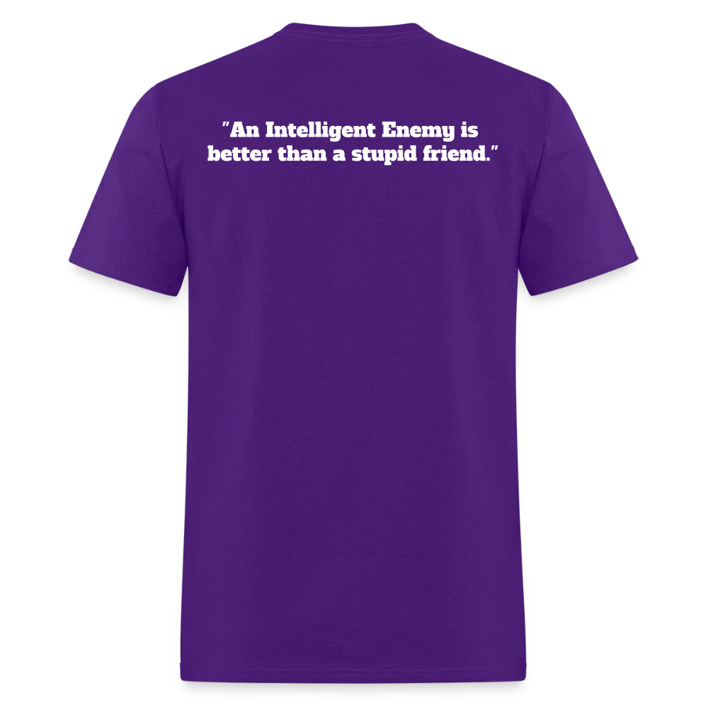 Panther Protection Men's Tee - White Logo - purple