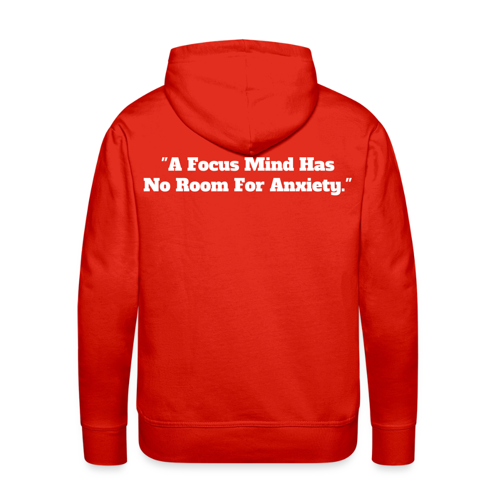 "Wrath of God" Premium Hoodie - White Logo - red