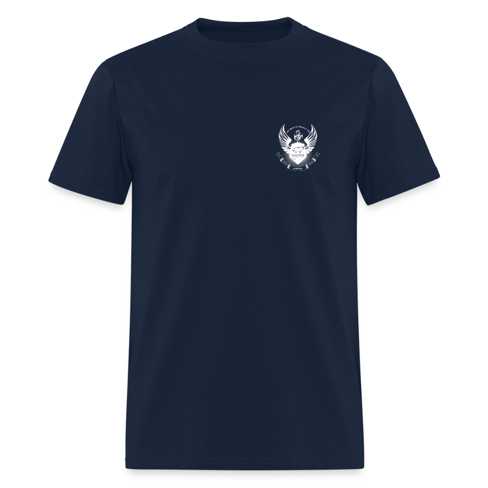 Panther Protection Men's Tee - White Logo - navy