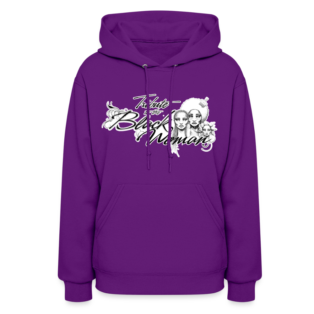 "Tribute to the Black Woman" Women's Hoodie - purple