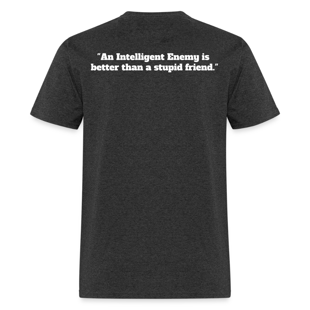 Panther Protection Men's Tee - White Logo - heather black