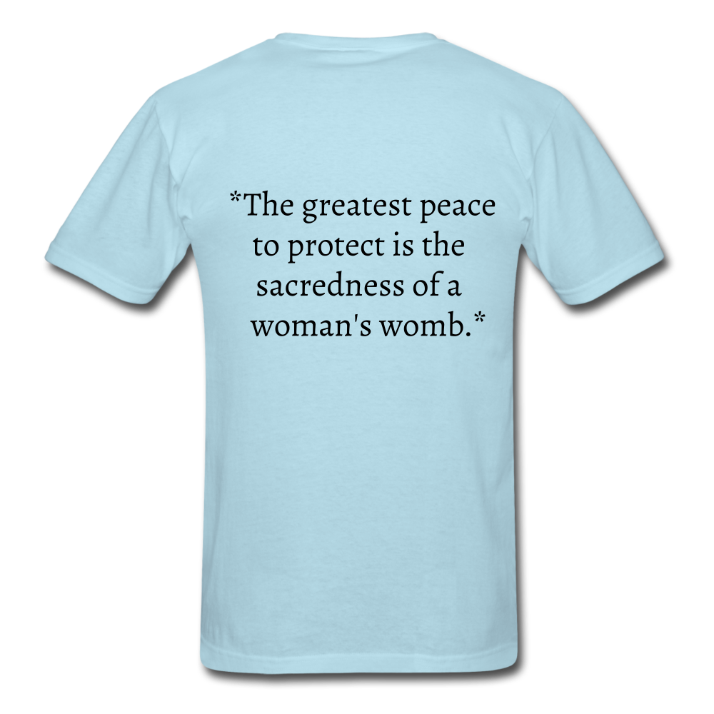 Protect Your Peace T-Shirt - Black - powder blue