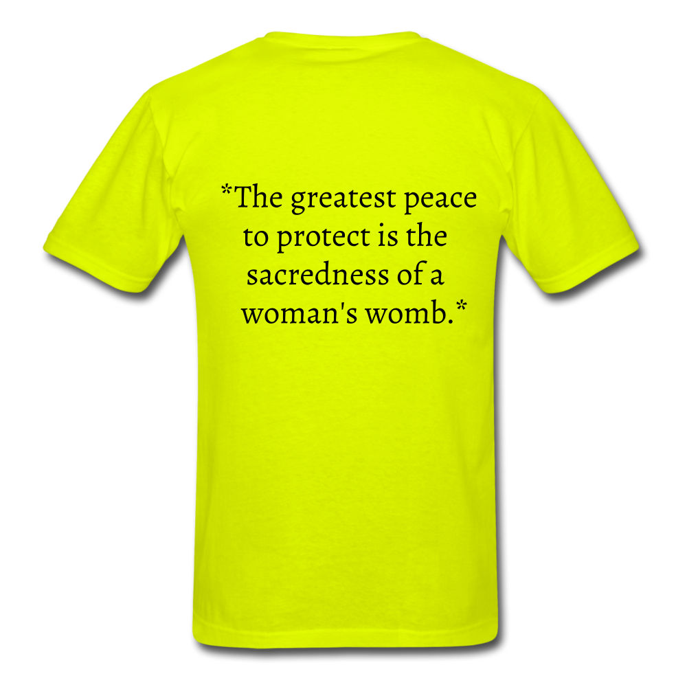 Protect Your Peace T-Shirt - Black - safety green