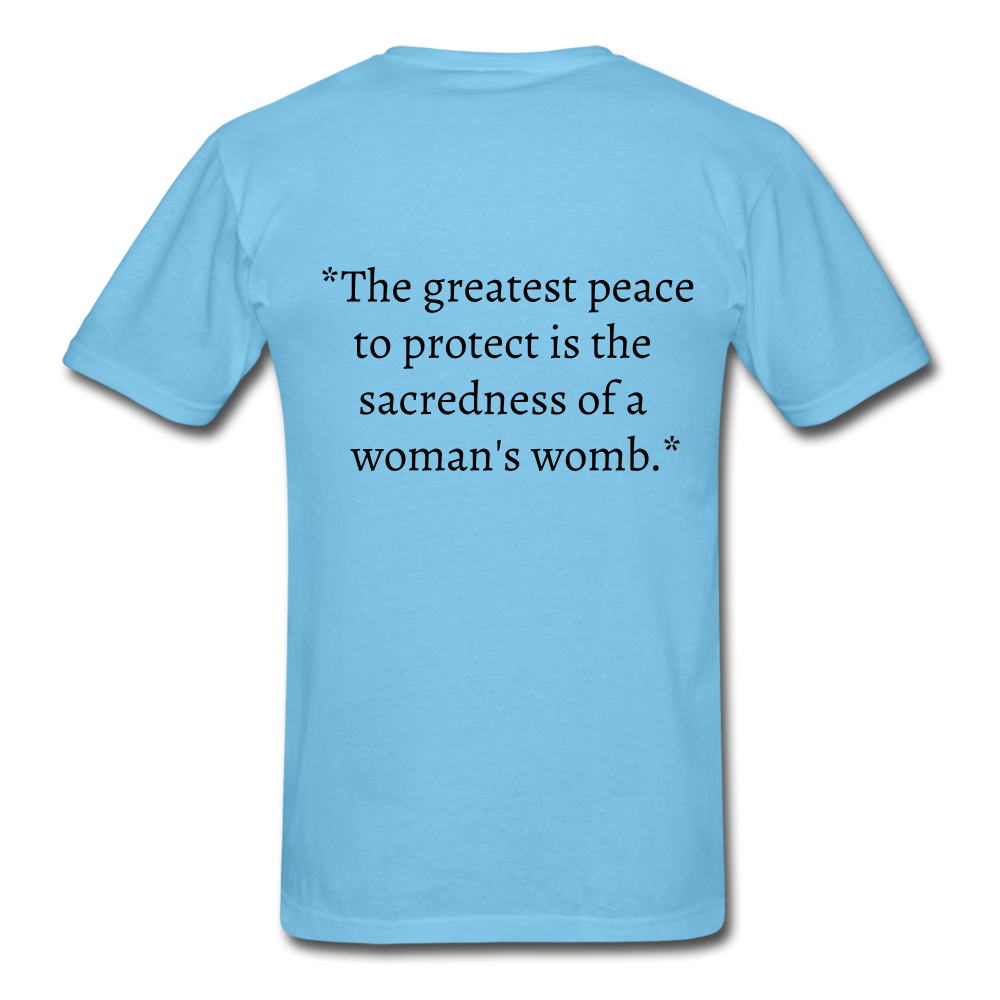 Protect Your Peace T-Shirt - Black - aquatic blue