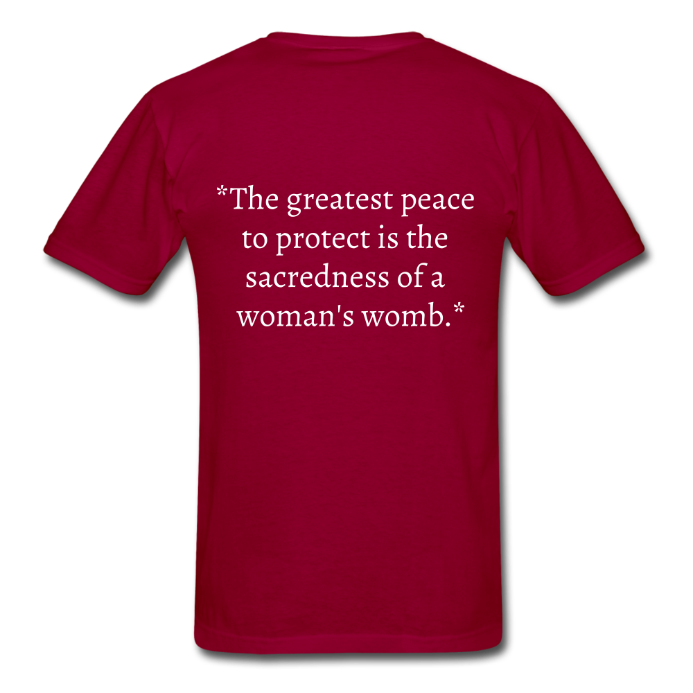 Protect Your Peace T-Shirt - White - dark red