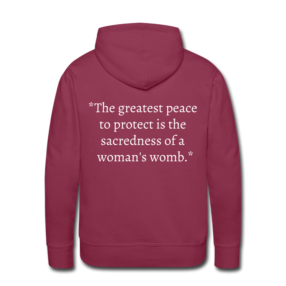 Protect Your Peace Premium Hoodie - White - burgundy