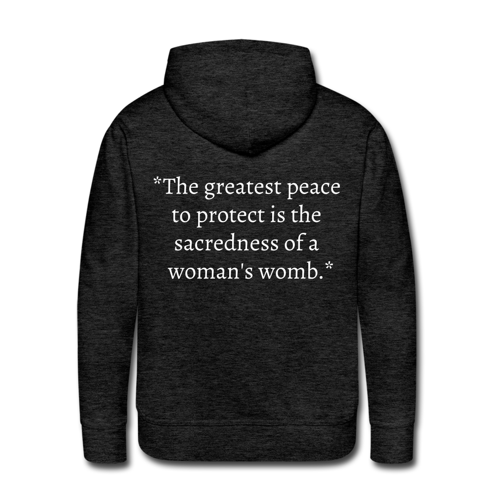 Protect Your Peace Premium Hoodie - White - charcoal grey